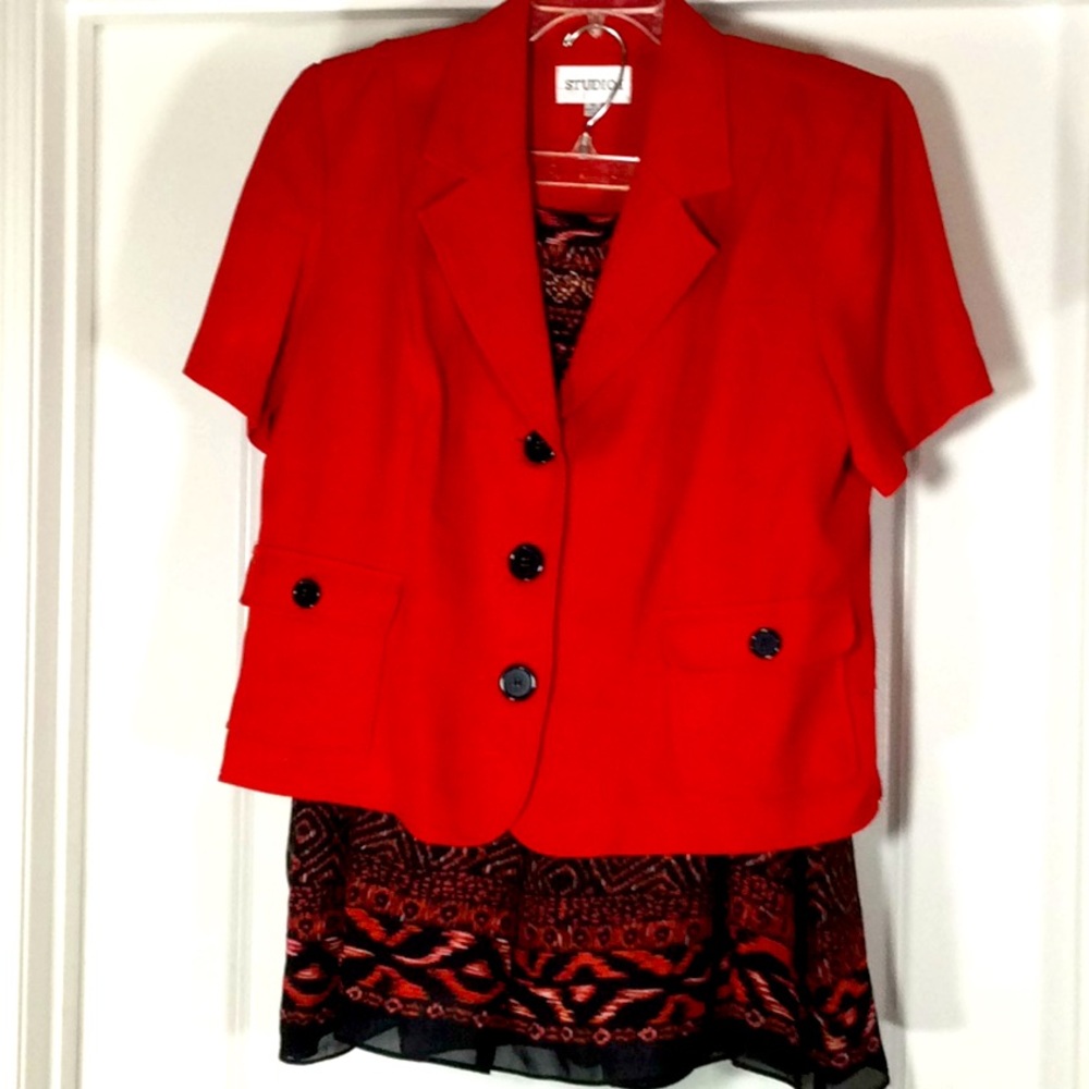 Blazer & Skirt Suit Set